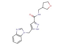 5-(1H-benzimidazol-1-ylmethyl)-N-(tetrahydrofuran-3-ylmethyl)-1H-pyrazole-3-carboxamide