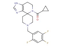 5-(cyclopropylcarbonyl)-1'-(2,4,5-trifluorobenzyl)-1,5,6,7-tetrahydrospiro[imidazo[4,5-c]pyridine-4,4'-piperidine]