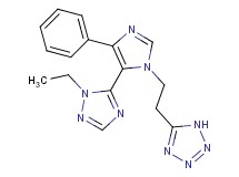 5-{2-[5-(1-ethyl-1H-1,2,4-triazol-5-yl)-4-phenyl-1H-imidazol-1-yl]ethyl}-1H-tetrazole