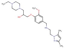 1-[4-({[2-(3,5-dimethyl-1H-pyrazol-1-yl)ethyl]amino}methyl)-2-methoxyphenoxy]-3-(4-ethyl-1-piperazinyl)-2-propanol