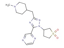 2-{1-(1,1-dioxidotetrahydro-3-thienyl)-3-[(1-methylpiperidin-4-yl)methyl]-1H-1,2,4-triazol-5-yl}pyrazine