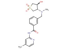 3-{[[(3S*,4S*)-4-hydroxy-1,1-dioxidotetrahydro-3-thienyl](methyl)amino]methyl}-N-(4-methylpyridin-2-yl)benzamide