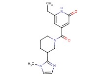 6-ethyl-4-{[3-(1-methyl-1H-imidazol-2-yl)piperidin-1-yl]carbonyl}pyridin-2(1H)-one