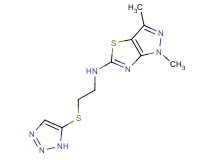 1,3-dimethyl-N-[2-(1H-1,2,3-triazol-5-ylthio)ethyl]-1H-pyrazolo[3,4-d][1,3]thiazol-5-amine