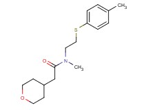 N-methyl-N-{2-[(4-methylphenyl)thio]ethyl}-2-(tetrahydro-2H-pyran-4-yl)acetamide
