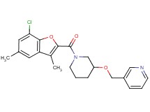 3-[({1-[(7-chloro-3,5-dimethyl-1-benzofuran-2-yl)carbonyl]-3-piperidinyl}oxy)methyl]pyridine