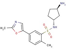 N-[(1R*,3R*)-3-aminocyclopentyl]-2-methyl-5-(2-methyl-1,3-oxazol-5-yl)benzenesulfonamide