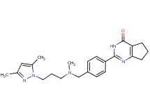 2-(4-{[[3-(3,5-dimethyl-1H-pyrazol-1-yl)propyl](methyl)amino]methyl}phenyl)-3,5,6,7-tetrahydro-4H-cyclopenta[d]pyrimidin-4-one