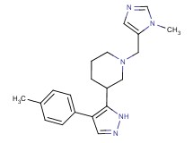 1-[(1-methyl-1H-imidazol-5-yl)methyl]-3-[4-(4-methylphenyl)-1H-pyrazol-5-yl]piperidine