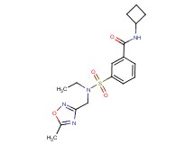 N-cyclobutyl-3-({ethyl[(5-methyl-1,2,4-oxadiazol-3-yl)methyl]amino}sulfonyl)benzamide