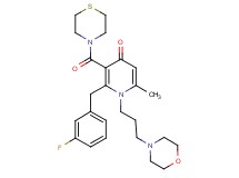 2-(3-fluorobenzyl)-6-methyl-1-[3-(4-morpholinyl)propyl]-3-(4-thiomorpholinylcarbonyl)-4(1H)-pyridinone