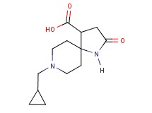 8-(cyclopropylmethyl)-2-oxo-1,8-diazaspiro[4.5]decane-4-carboxylic acid