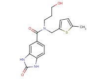 N-(3-hydroxypropyl)-N-[(5-methyl-2-thienyl)methyl]-2-oxo-2,3-dihydro-1H-benzimidazole-5-carboxamide