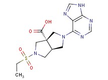 (3aS*,6aS*)-2-(ethylsulfonyl)-5-(9H-purin-6-yl)hexahydropyrrolo[3,4-c]pyrrole-3a(1H)-carboxylic acid