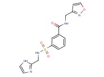 3-{[(1H-imidazol-2-ylmethyl)amino]sulfonyl}-N-(isoxazol-3-ylmethyl)benzamide