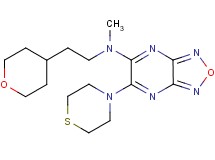 N-methyl-N-[2-(tetrahydro-2H-pyran-4-yl)ethyl]-6-(4-thiomorpholinyl)[1,2,5]oxadiazolo[3,4-b]pyrazin-5-amine