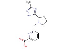 6-{[2-(3-methyl-1H-1,2,4-triazol-5-yl)pyrrolidin-1-yl]methyl}pyridine-2-carboxylic acid