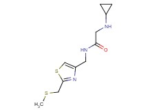 N~2~-cyclopropyl-N~1~-({2-[(methylthio)methyl]-1,3-thiazol-4-yl}methyl)glycinamide