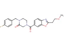 1-(4-fluorobenzyl)-4-{[2-(2-methoxyethyl)-1,3-benzoxazol-6-yl]carbonyl}-2-piperazinone