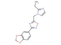 3-(1,3-benzodioxol-5-yl)-5-[(2-ethyl-1H-imidazol-1-yl)methyl]-1,2,4-oxadiazole