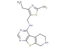 N-[(4-ethyl-2-methyl-1,3-thiazol-5-yl)methyl]-5,6,7,8-tetrahydropyrido[4',3':4,5]thieno[2,3-d]pyrimidin-4-amine dihydrochloride