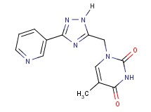 5-methyl-1-[(3-pyridin-3-yl-1H-1,2,4-triazol-5-yl)methyl]pyrimidine-2,4(1H,3H)-dione