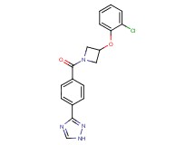 3-(4-{[3-(2-chlorophenoxy)-1-azetidinyl]carbonyl}phenyl)-1H-1,2,4-triazole
