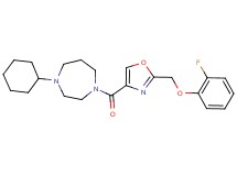 1-cyclohexyl-4-({2-[(2-fluorophenoxy)methyl]-1,3-oxazol-4-yl}carbonyl)-1,4-diazepane