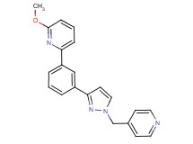 2-methoxy-6-{3-[1-(4-pyridinylmethyl)-1H-pyrazol-3-yl]phenyl}pyridine