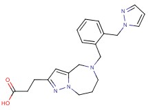 3-{5-[2-(1H-pyrazol-1-ylmethyl)benzyl]-5,6,7,8-tetrahydro-4H-pyrazolo[1,5-a][1,4]diazepin-2-yl}propanoic acid