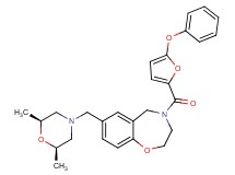 7-{[(2R*,6S*)-2,6-dimethyl-4-morpholinyl]methyl}-4-(5-phenoxy-2-furoyl)-2,3,4,5-tetrahydro-1,4-benzoxazepine