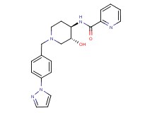N-{(3R*,4R*)-3-hydroxy-1-[4-(1H-pyrazol-1-yl)benzyl]piperidin-4-yl}pyridine-2-carboxamide