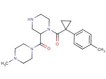 1-{[1-(4-methylphenyl)cyclopropyl]carbonyl}-2-[(4-methyl-1-piperazinyl)carbonyl]piperazine