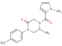 5-methyl-1-(4-methylphenyl)-4-[(1-methyl-1H-pyrrol-2-yl)carbonyl]-2-piperazinone