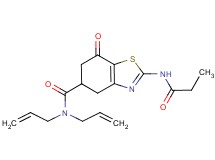 N,N-diallyl-7-oxo-2-(propionylamino)-4,5,6,7-tetrahydro-1,3-benzothiazole-5-carboxamide