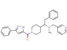 N-methyl-2-phenyl-1-{1-[(3-phenyl-1H-pyrazol-5-yl)carbonyl]-4-piperidinyl}-N-(3-pyridinylmethyl)ethanamine