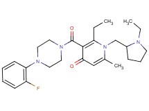 2-ethyl-1-[(1-ethyl-2-pyrrolidinyl)methyl]-3-{[4-(2-fluorophenyl)-1-piperazinyl]carbonyl}-6-methyl-4(1H)-pyridinone
