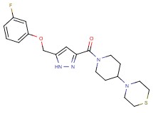 4-[1-({5-[(3-fluorophenoxy)methyl]-1H-pyrazol-3-yl}carbonyl)-4-piperidinyl]thiomorpholine