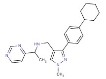 N-{[3-(4-cyclohexylphenyl)-1-methyl-1H-pyrazol-4-yl]methyl}-1-(4-pyrimidinyl)ethanamine