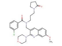 3-chloro-N-{[7-methoxy-2-(4-morpholinyl)-3-quinolinyl]methyl}-N-[3-(2-oxo-1-pyrrolidinyl)propyl]benzamide
