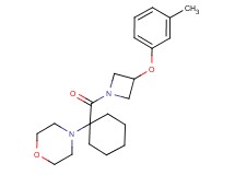 4-(1-{[3-(3-methylphenoxy)-1-azetidinyl]carbonyl}cyclohexyl)morpholine