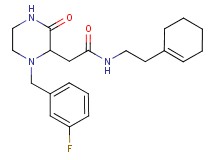 N-[2-(1-cyclohexen-1-yl)ethyl]-2-[1-(3-fluorobenzyl)-3-oxo-2-piperazinyl]acetamide