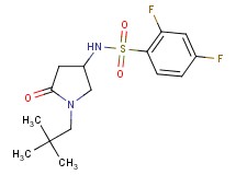 N-[1-(2,2-dimethylpropyl)-5-oxo-3-pyrrolidinyl]-2,4-difluorobenzenesulfonamide