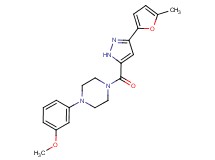1-(3-methoxyphenyl)-4-{[3-(5-methyl-2-furyl)-1H-pyrazol-5-yl]carbonyl}piperazine