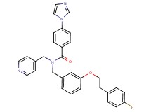 N-{3-[2-(4-fluorophenyl)ethoxy]benzyl}-4-(1H-imidazol-1-yl)-N-(4-pyridinylmethyl)benzamide