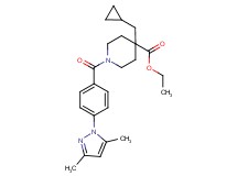 ethyl 4-(cyclopropylmethyl)-1-[4-(3,5-dimethyl-1H-pyrazol-1-yl)benzoyl]-4-piperidinecarboxylate