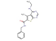 N-benzyl-4-(ethylamino)-5-methylthieno[2,3-d]pyrimidine-6-carboxamide