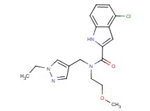 4-chloro-N-[(1-ethyl-1H-pyrazol-4-yl)methyl]-N-(2-methoxyethyl)-1H-indole-2-carboxamide
