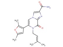 6-(2,5-dimethyl-3-furyl)-7-(3-methylbut-2-en-1-yl)-8-oxo-7,8-dihydroimidazo[1,2-a]pyrazine-2-carboxamide