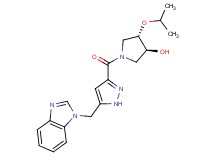 (3S*,4S*)-1-{[5-(1H-benzimidazol-1-ylmethyl)-1H-pyrazol-3-yl]carbonyl}-4-isopropoxypyrrolidin-3-ol